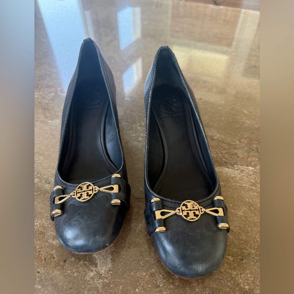 Tory Burch Navy Block Heels